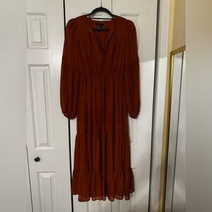 Forever 21 Rust Long Sleeve Dress